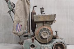 This 4-hp, gas-powered big machine dates to 1951.