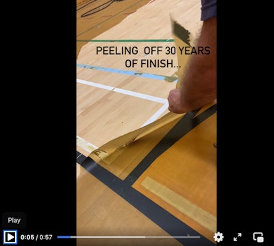 Peeling Off 30 Years Gym Finish