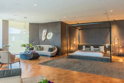 We manufactured custom wood flooring for this $36 million home in Brentwood, Calif.