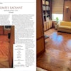 The 2005 article about the original winning floor, left, and the floor today after restoration from water damage.