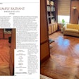 The 2005 article about the original winning floor, left, and the floor today after restoration from water damage.