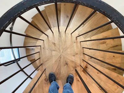 We sanded this reclaimed hardwood smooth before installing it in this custom design. It’s coated with Loba Invisible waterborne finish.