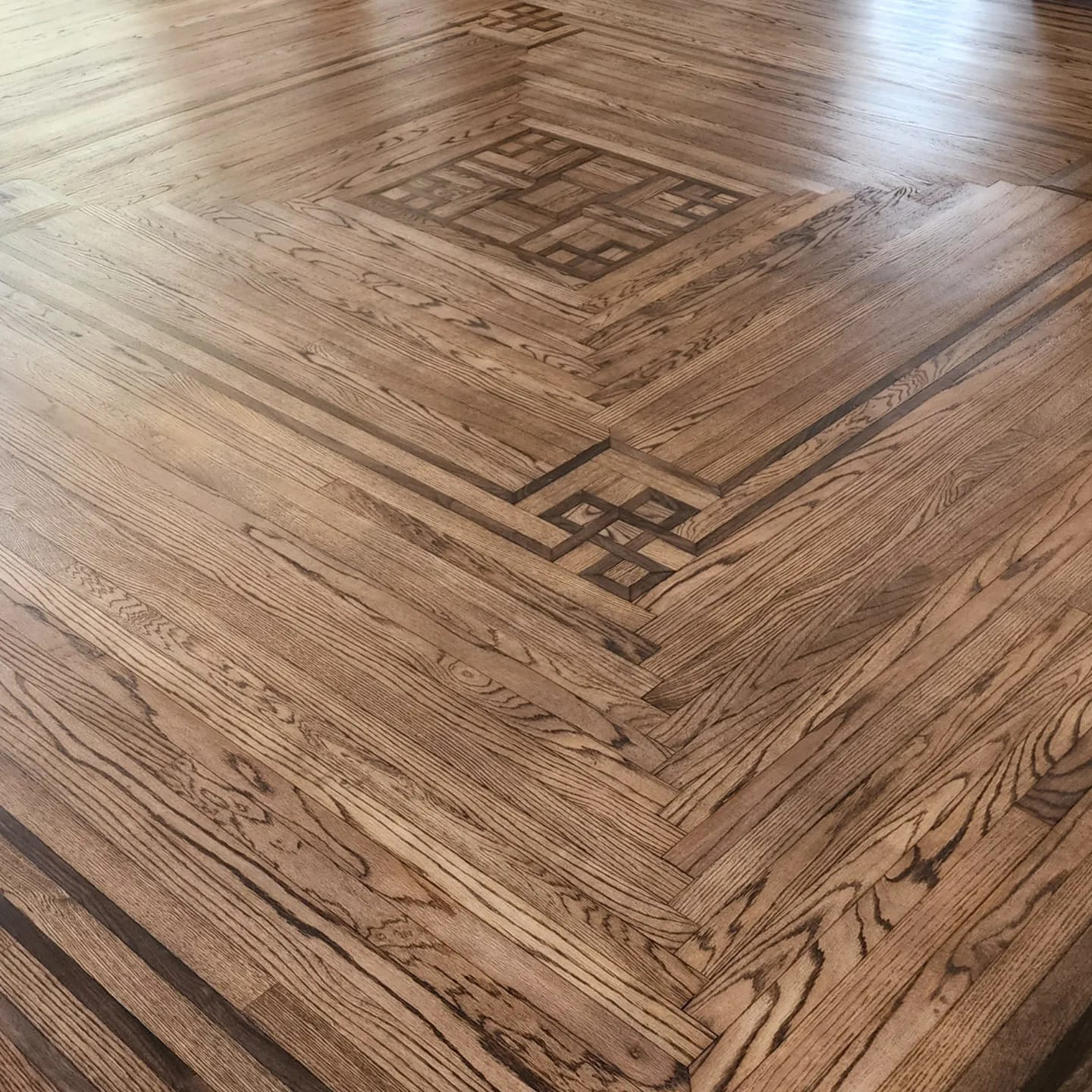 A 2022 refinish job on this circa-1902 floor shared by Michael Gwin.
