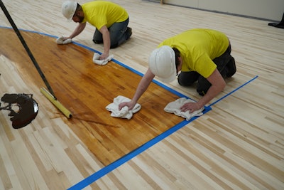 Gym flooring wood look top