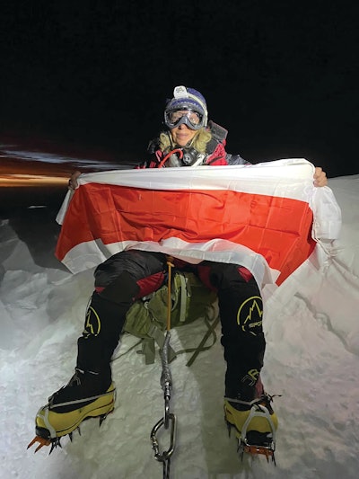 Ianovskaia also became the first Belarusian person and the first Canadian woman to reach the summit of K2.