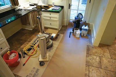 Using walk-off mats I make from Ram Board and Dura Runner Plus are part of my strategy to protect my customers’ homes.