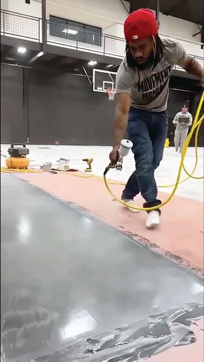 At age 31, Luis Perez is raising the bar for artistic gym floors.