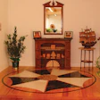 Different faux finishing effects can combine for a dramatic focal point, such as this faux stone inlay in the showroom of Port St. Joe, Fla.-based Decorative Flooring.