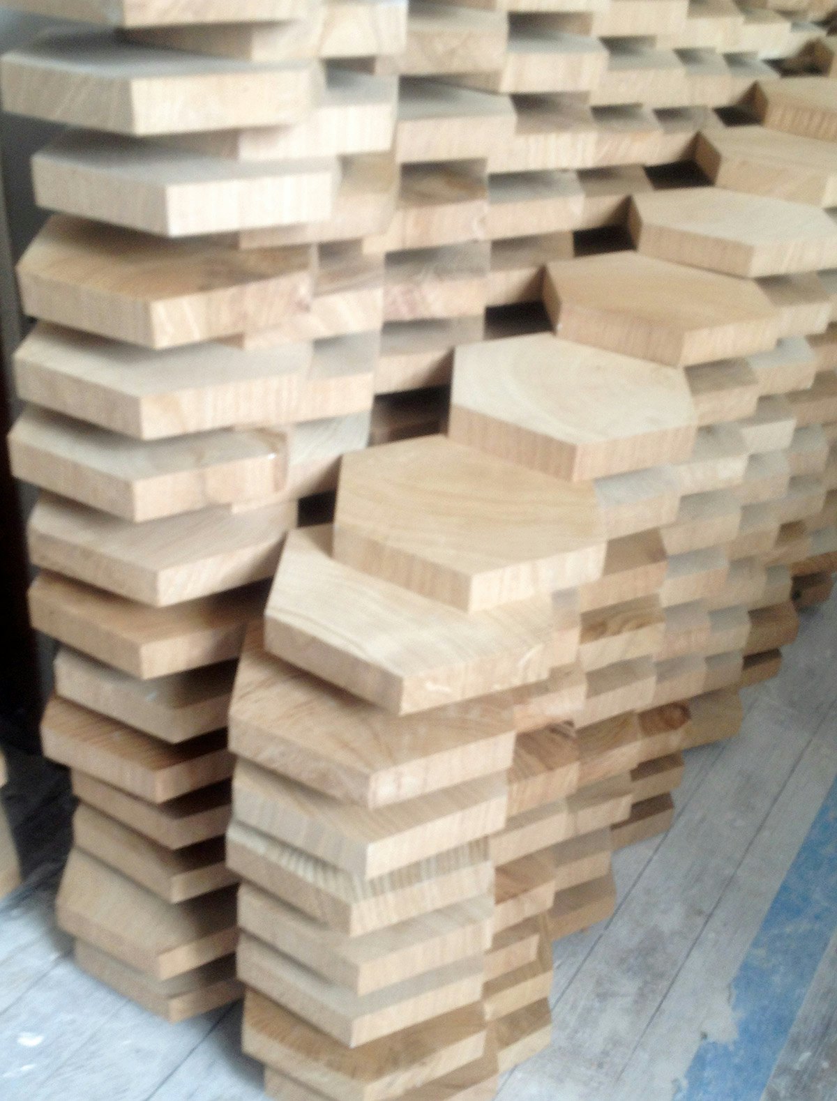 Special Delivery: Nearly 4,500 Pieces in Hexagonal End Grain Floor
