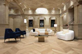 Chevron White Oak Natural Character Brushed Chevron Pattern