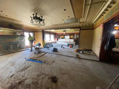 Members of the Pleasant Home Foundation said they were made aware of the historic flooring's removal after the fact.