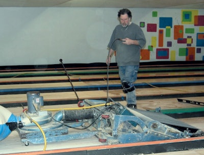 My dad was an innovator in the industry, but his life ended too early, potentially in part due to being electrocuted when hooking up power. In this photo he is running a Sharpless Built Super Sander, which was a hardplate belt sander we used for our intermediate cuts and leveling.