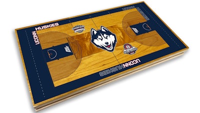 UConn is selling a commemorative 'mini court,' crafted with wood flooring from the 33-year-old court at Gampel Pavilion.