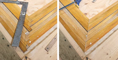 The simple technique for cutting corners with a nice backsaw.