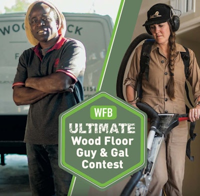 2022 Ultimate Wood Floor Guy & Gal Contest winners Clinton Duff and Elizabeth Imlach.