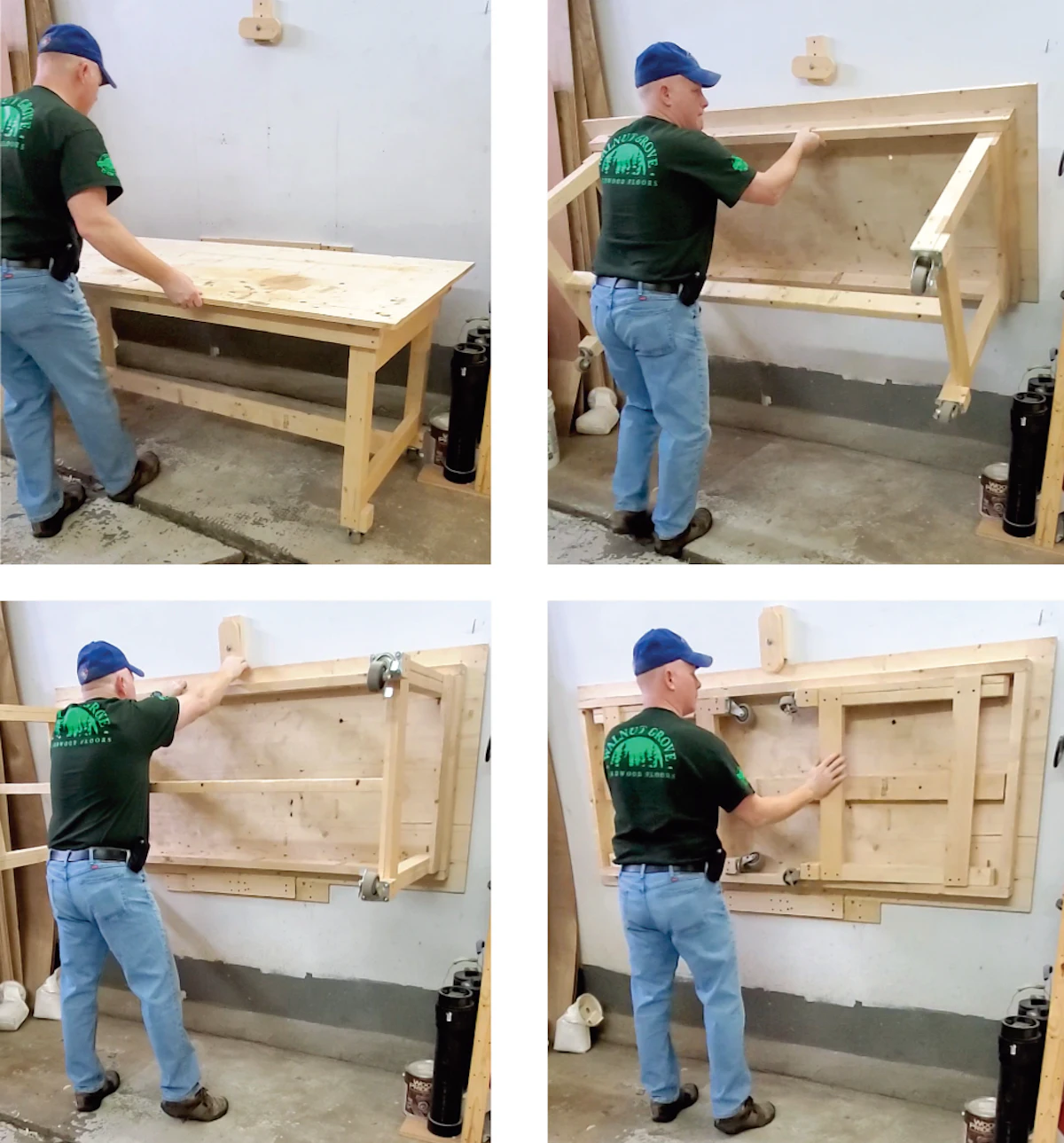 Trick of the Trade: Maximizing Shop Space With a Foldable Work Bench ...