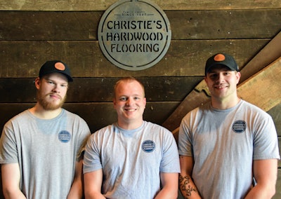 My brothers Jason (left) and Zach (right) and I didn't intend to make a career out of wood flooring, but now we work together to run the company our grandfather and dad started.