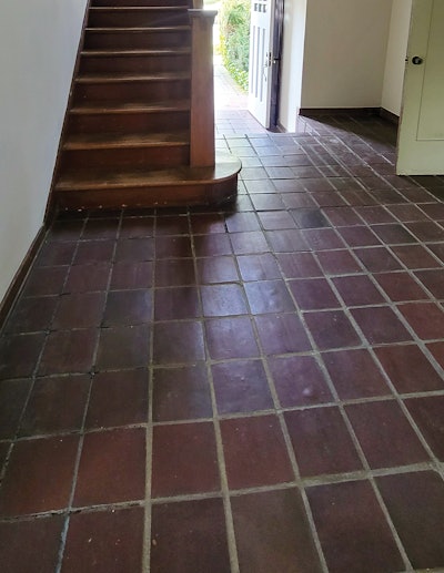 Here is the beginning of where the client wanted a wood floor.