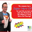 We like to have fun with our marketing. This sales funnel runs all the time and offers clients “Super Hero Bucks” for every $1,500 flooring purchase.