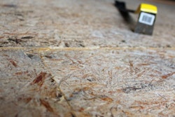 An inspection revealed that this existing OSB subfloor didn’t have an adequate fastening schedule.