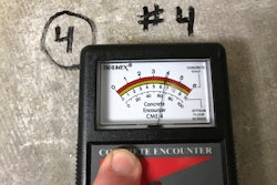 When installing wood flooring below grade, moisture is always a concern, so thorough moisture testing should be a priority. (Photo courtesy of Tim McCool)