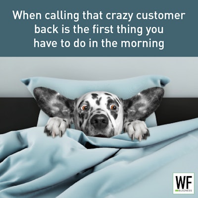 Dog Calling Customer