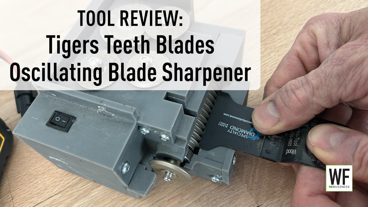Oscillating blade outlet sharpener