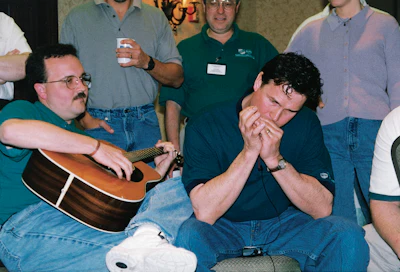 Impromptu sing-along with David Ford (left) and Daniel Boone (right) at Sam's Town in Tunica, Miss.