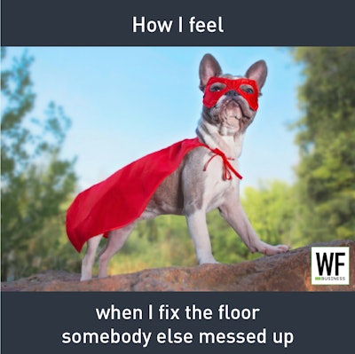 Dog Superhero Fix The Floor