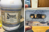 Stephen Gunneson of Branford, Conn.-based Gunneson Flooring Company shared these two artifacts from the early days of water-based coatings: a vintage gallon of Basic Coatings Street Shoe water-based finish found at a customer’s home, and a casette tape of a seminar on “Water Based Floors” from 1995.
