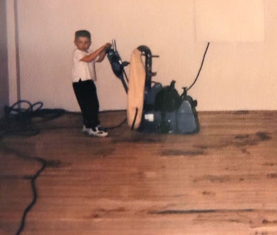 Wood floor pro Paul Massey started on the big machine at a young age.