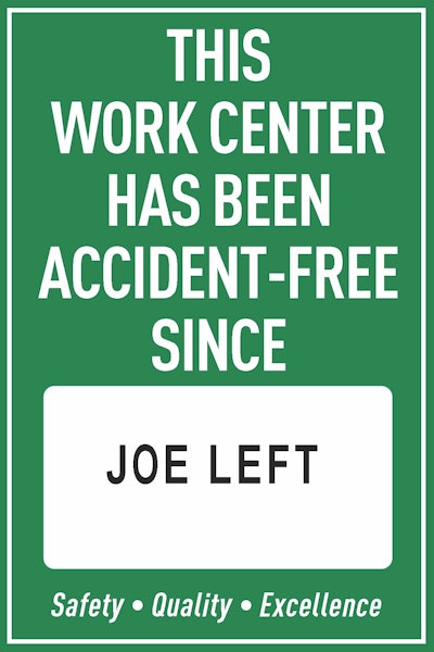 Accident Free Sign