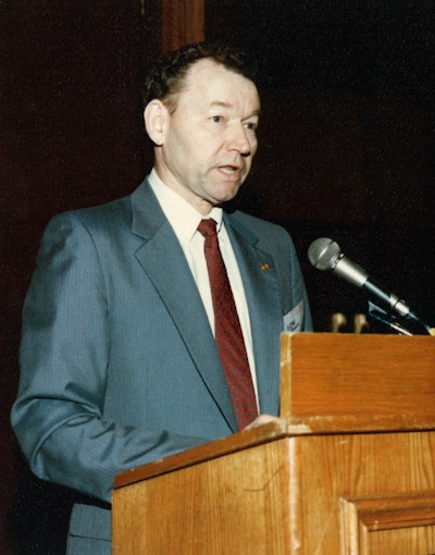 Lon Musolf as secretary of the National Wood Flooring association in 1990.