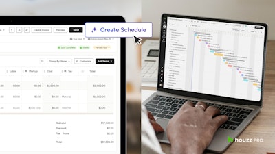 Houzz Pro Estimate To Schedule