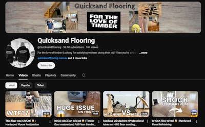 Quicksand Flooring's YouTube channel.