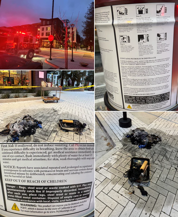 Self Combusting Rags Spontaneous Combustion of Wood Stain Rags Causes California Apartment ...