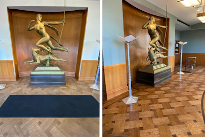Swope Art Museum Wood Floors Before And After 1