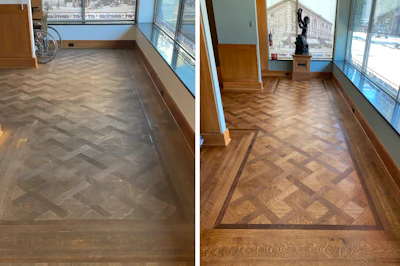 Swope Art Museum Wood Floors Before And After 2