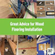 Professional wood flooring installation steps with tools and measurement techniques