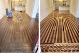 Before And After Of A Historic Wood Floor In Louisville Kentucky By Eubanks Hardwood Flooring