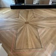 Justin Boone used LED light inlays to frame the flooring designs.