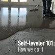 Self Leveler Being Spread Before A Wood Floor Installation Jj25 Techniques