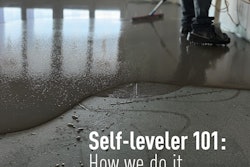 Self Leveler Being Spread Before A Wood Floor Installation Jj25 Techniques