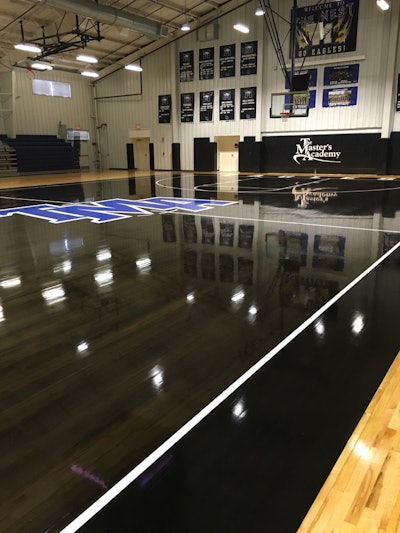 The Masters Academy Black Basketball Floor