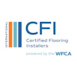 ICFI Certified Flooring Installers logo with colorful vertical bars