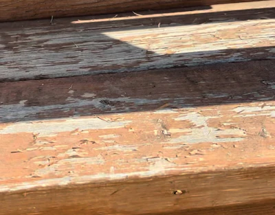 This deck was peeling after the homeowner used a mix of oil- and water-based products.