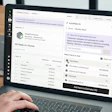 Laptop screen showing Houzz Pro construction estimate software with project details