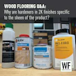 No matter which manufacturer’s two-component waterborne finish you are using, make sure you use the correct sheen for the hardener.