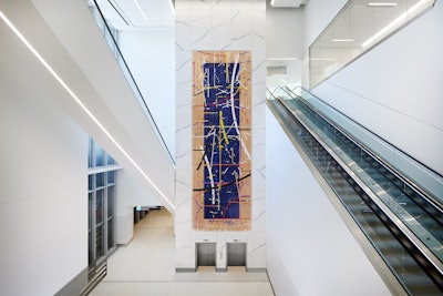 'Pacha Cosmopolitanism Overtime,' 2022 Paint, gold leaf, and silver leaf on wood. Commissioned by Delta Air Lines in partnership with the Queens Museum, New York. Courtesy the Ronny Quevedo and Alexander Gray Associates, New York © 2025 Ronny Quevedo