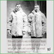 Two men in thick fur coats standing side by side in vintage black and white photo